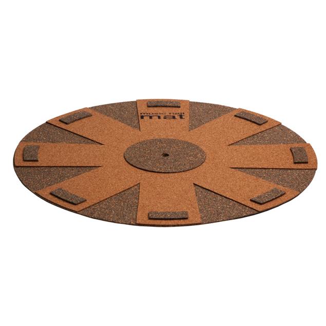music hall aztec blue mat - turntable pad (mat made of natural cork / brown)