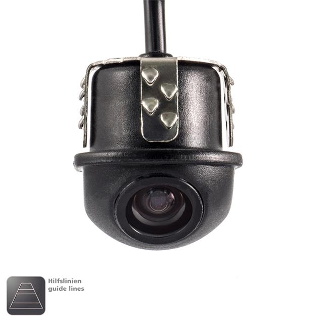 Ampire KC403-50 - rear view camera (50 degrees / mirrored / guides / colour)