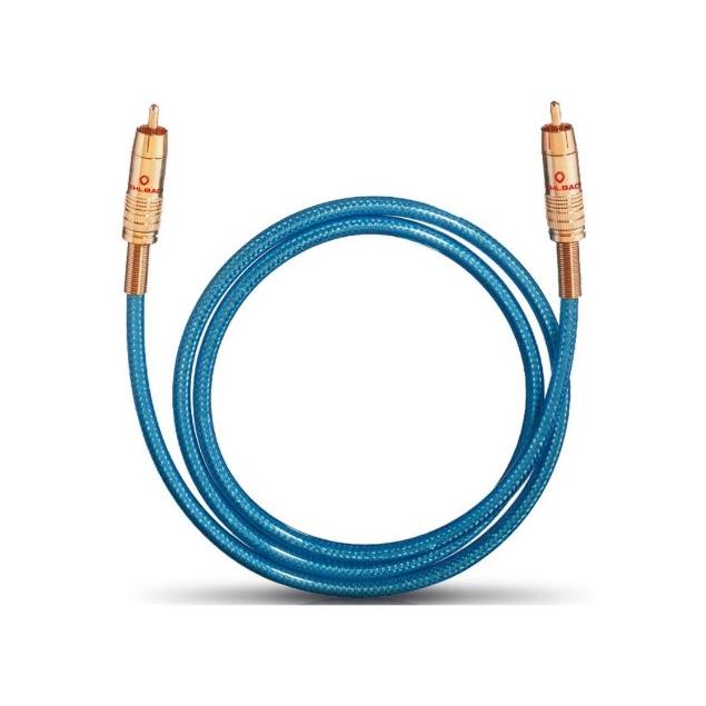 Oehlbach 2064 - NF 113 DI 50 - digital audio RCA cable (1 x RCA to 1 x RCA / 0.5 m / blue/gold)