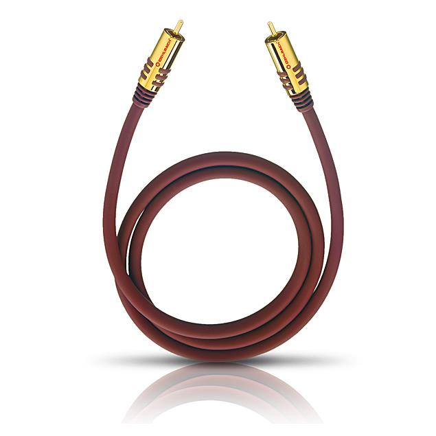 Oehlbach 20538 - NF SUB 800 - subwoofer RCA cable (1 x RCA to 1 x RCA / 8.0 m / red/gold)