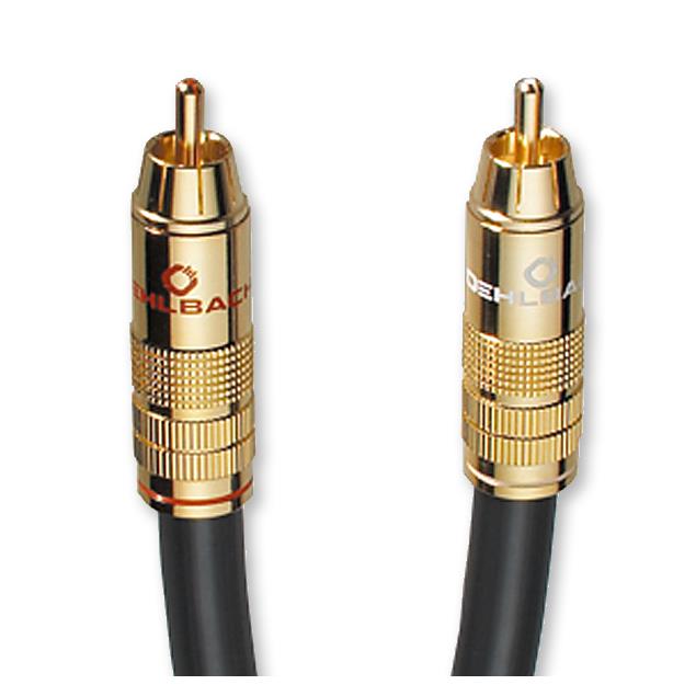 Oehlbach 204501 - NF 214 Sub - Subwoofer cinch cable (1x RCA to 1x RCA / 1.0 m / anthrazit/gold)