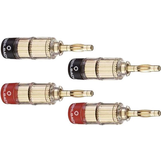 Oehlbach 3020 - Solution Banana - banana connector for speakers (4 pieces / gold)