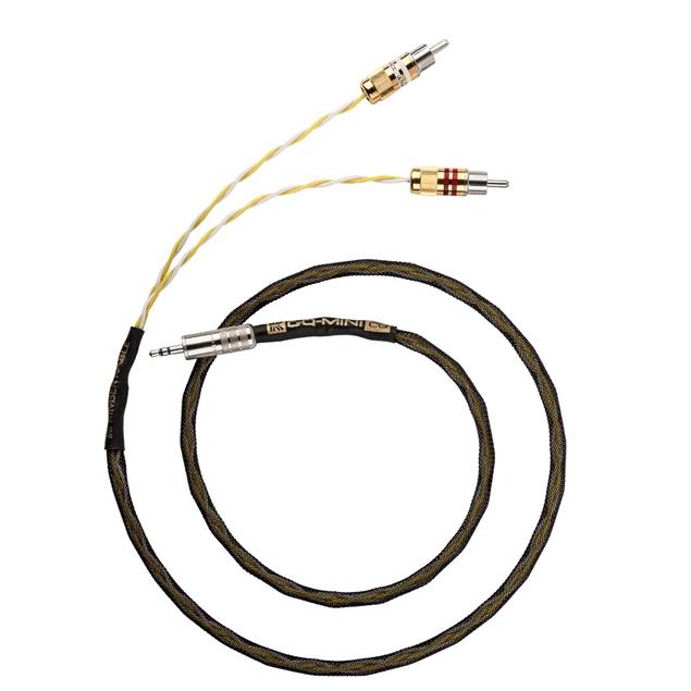 Kimber Kable GQ-MINI-CU - audio cable (3,5mm jack - RCA / 1.0 m / advanced gryoquadratic geometry (4-wire) braid / grey sheathed)
