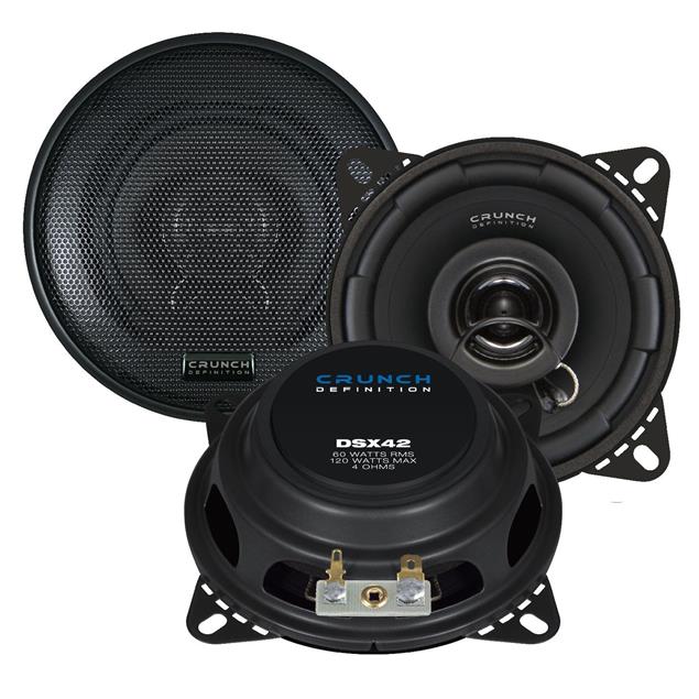 CRUNCH DSX42 - 2-Way coaxial loudspeakers (60/120 Watts / 10 cm / 1 pair)