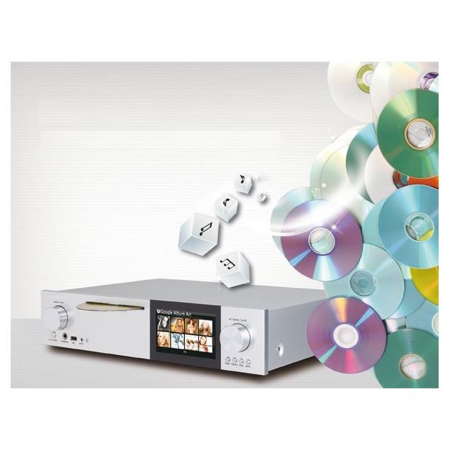 Cocktail Audio X45 without hard drive (silver / all-in-one HD music server with Dual Mono DAC/CD ripper/DAC/DAB+/FM/DSD/PCM/FLAC/MM phono input/TIDAL/Qobuz/Highres Audio)