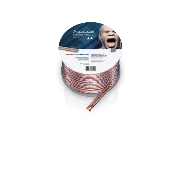 Oehlbach 302 - Speaker Wire SP-40 2000 - Loudspeaker cable flexible Mini-coil (20m / transparent / copper / 2 x 4qmm)