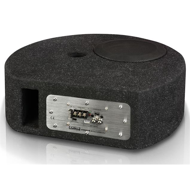 Axton ATB20STP - active subwoofer for the spare tire well (20 cm / 8 inch / 90 Watts RMS / black / incl. particularly practical connection terminal)
