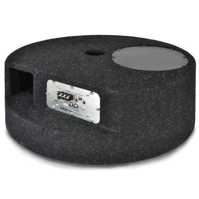 Axton AXB20STP - active subwoofer for the spare tire well (20 cm / 8 inch / 90 Watts RMS / black / incl. particularly practical connection terminal)