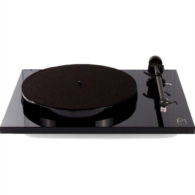 Rega Planar 1 PLUS - record player with phono stage (high-gloss black / incl. Rega CARBON MM cartridge / incl. Rega RB110 tonearm / 2018 version)