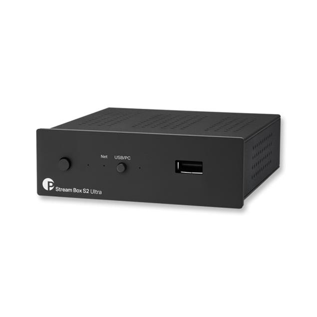 Pro-Ject Stream Box S2 Ultra - audio streamer (multi-room capable / USB / Hi-Res / DSD / TIDAL / Spotify / controllable via App, web browser, Roon / black)