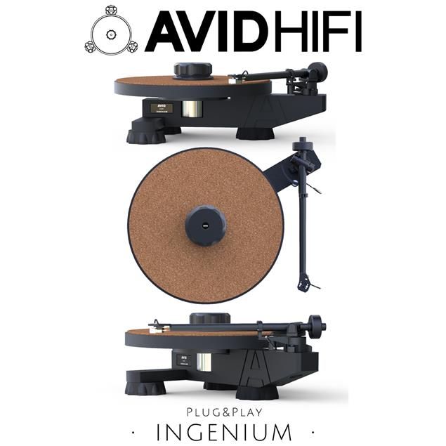 AVID Ingenium Plug & Play - record player (33 & 45 rpm / incl. AVID TA-1 - tonearm / incl. AVID CA-1 - MM cartridge / black)