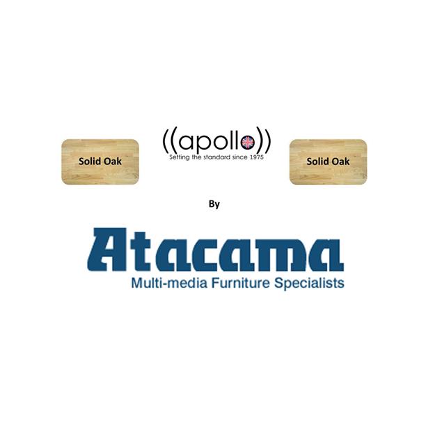 Atacama APOLLO - STORM 10 - hi-fi rack - base module (made from light solid oak / silk black modules / incl. spikes)