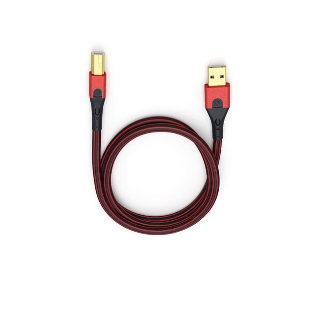 Oehlbach 9422 - USB Evolution B 150 - USB 2.0 cable for mobile entertainment (1 x USB-A to 1 x USB-B / 1.5 m / red/black)