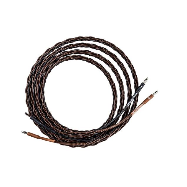 Kimber Kable 4PR - loudspeaker cable assembled on both sides with SBAN bananas (1 x 3m / black&brown / OFC / specially woven / 2 x 2mm²)