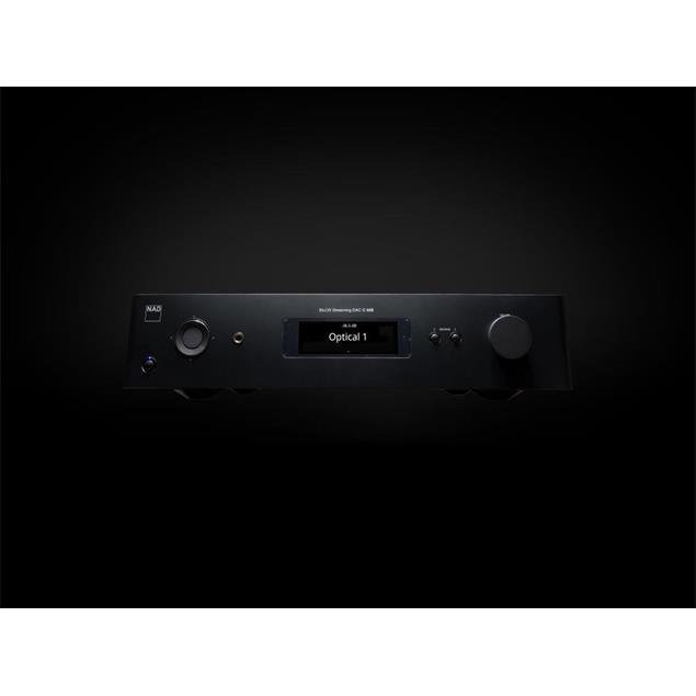 NAD C 658 - BluOS Streaming DAC - music streamer and preamplifier in graphite black housing