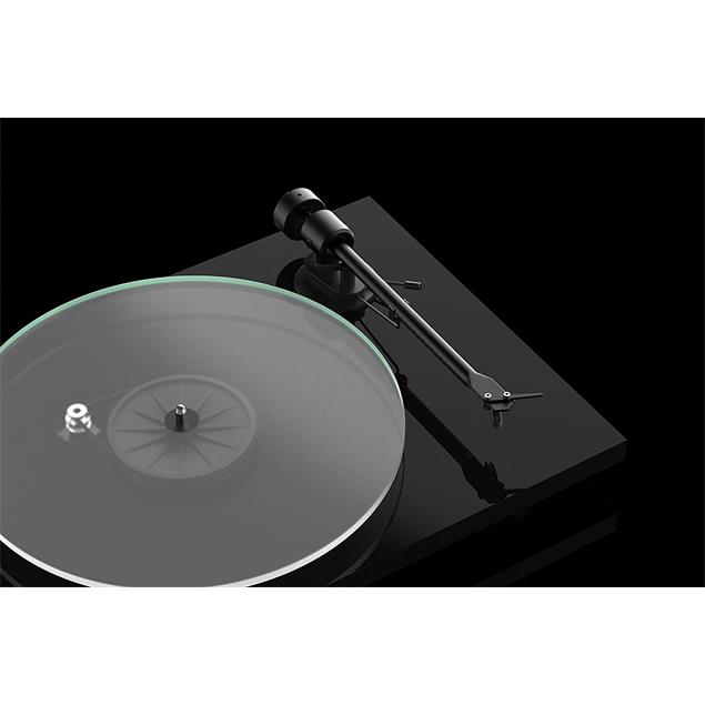 Pro-Ject T1 - record player incl. tonearm + Ortofon MM cartridge OM 5E (high gloss black / incl. phono cable / incl. dust cover)