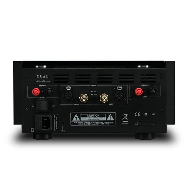 QUAD Artera STEREO - stereo power amplifier (with 2 x 140 Watts into 8 Ohms / class A / 2 x XLR inputs / 1 x RCA input / incl. current dumping technology / aluminum silver)
