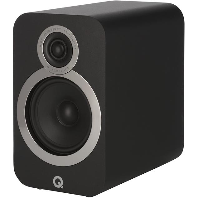 Q Acoustics 3020i - QA3526 - 2-way bass reflex bookshelf loudspeakers (Carbon Black / 1 pair)