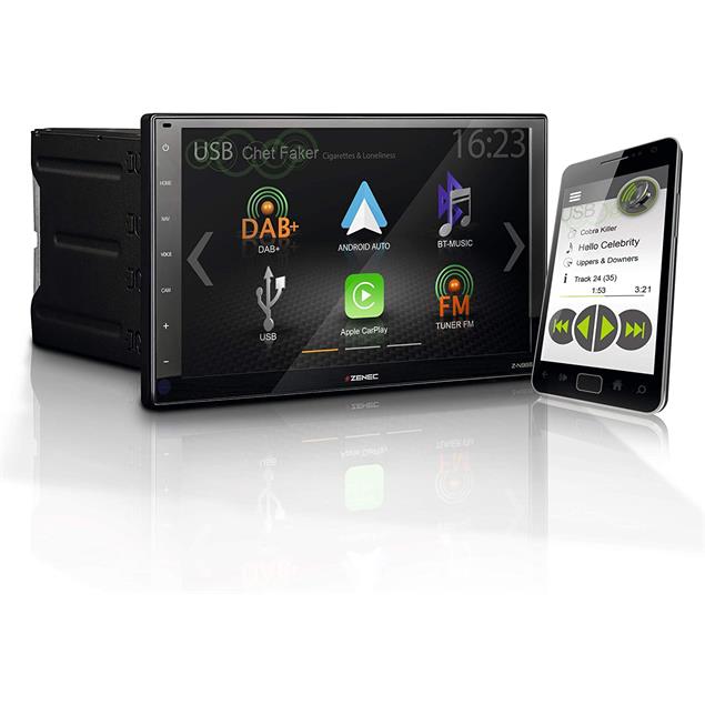 Zenec Z-N966 - 2-Din infotainer - car radio & multimedia system (9“/ 22.9 cm HD touchscreen / DAB+ / Apple CarPlay / Android Auto)