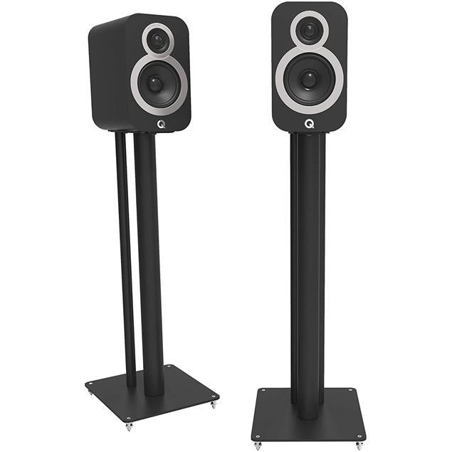 Q Acoustics Q3000 - QA3102 - loudspeaker stands (suitable for Q Acoustics 3010i + 3020i + also other various bookshelf loudspeakers / black / 1 pair)