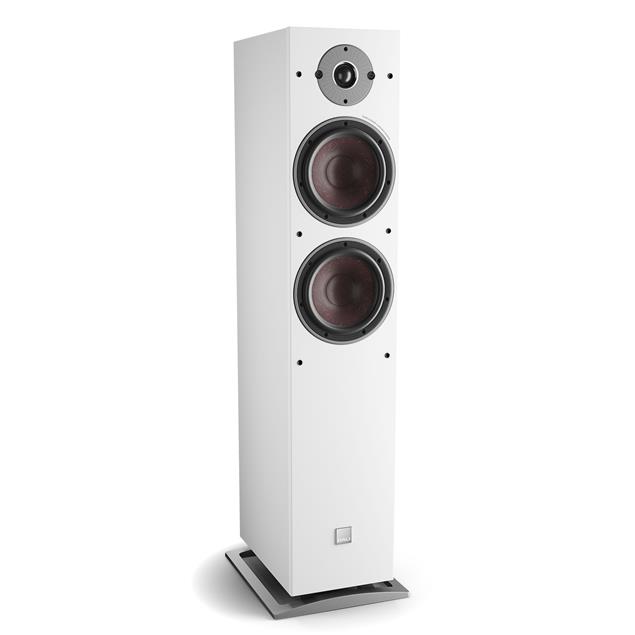 DALI Oberon 7 C - wireless bass reflex floorstanding loudspeakers (white / 2x 50 Watts RMS / class D / 1 pair)