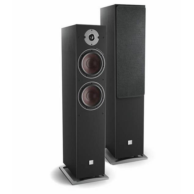 DALI Oberon 7 C - wireless bass reflex floorstanding loudspeakers (black ash / 2x 50 Watts RMS / class D / 1 pair)