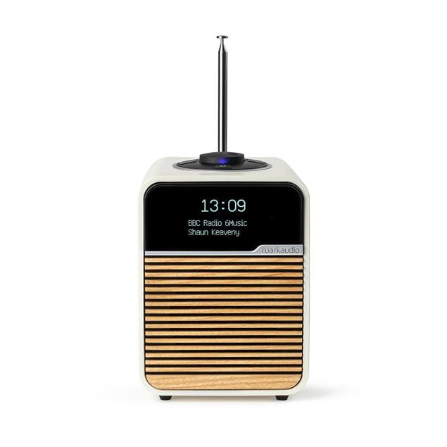 ruarkaudio R1 MKIV - tabletop radio (DAB / DAB+ / FM tuner / USB / OLED display / Bluetooth / stereo headphone output / light cream lacquer)