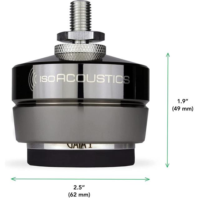 IsoAcoustics GAIA I - loudspeaker isolator (4 pieces / screwable / for floorstanding loudspeakers and subwoofers weighing 100 kg (220 lbs) or less)