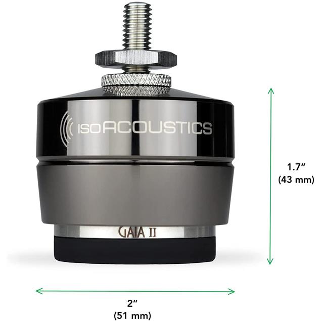 IsoAcoustics GAIA II - loudspeaker isolator (4 pieces / screwable / for floorstanding loudspeakers and subwoofers weighing 54 kg (120 lbs) or less)