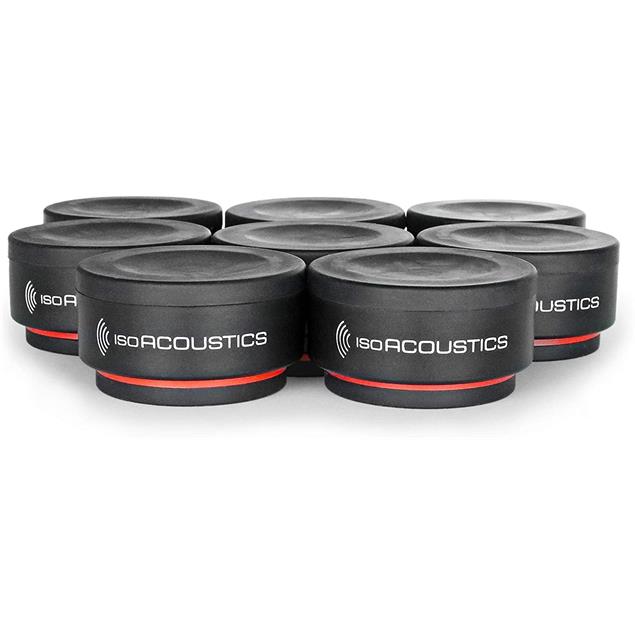 IsoAcoustics ISO-Puck mini - acoustic isolators (8 pieces / vibration dampening up to 2.75 kg per foot / special absorber feet / universally applicable)