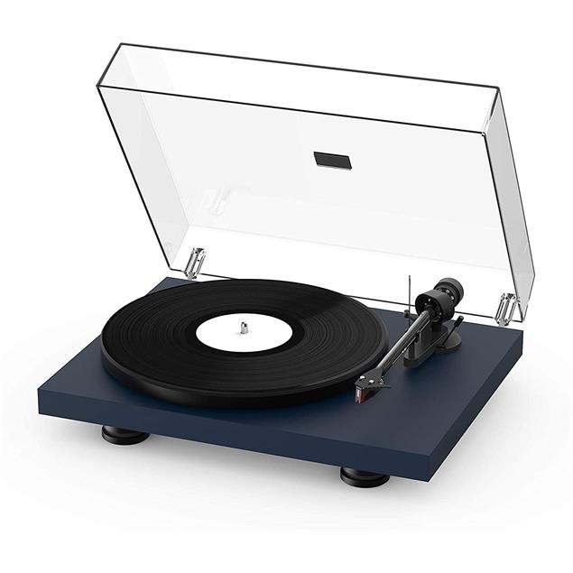 Pro-Ject Debut Carbon EVO - record player (satin steel blue / incl. tonearm + Ortofon - 2M Red cartridge / dust cover)