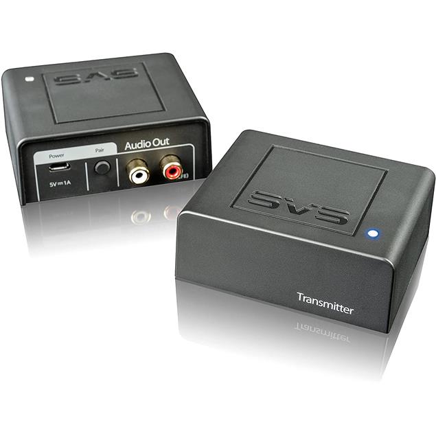 SVS SoundPath - TriBand Wireless Audio Adapter - kabelloser Subwoofer-Adapter (schwarz / 1x Sender / 1x Empfänger / inkl. verschiedener Adapterkabel) mit Verpackungsschaden