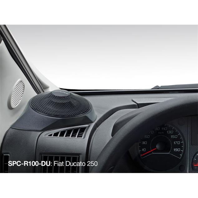 ALPINE SPC-R100-DU - loudspeakers for FIAT Ducato III (12.0 cm / 4.7 inch / 45 Watts RMS / incl. on-dash mounting brackets / 1 pair)