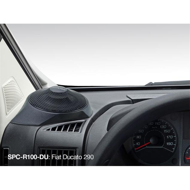 ALPINE SPC-R100-DU - loudspeakers for FIAT Ducato III (12.0 cm / 4.7 inch / 45 Watts RMS / incl. on-dash mounting brackets / 1 pair)