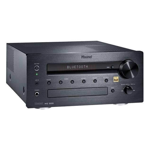 Magnat MC 200 Stereo-Netzwerk-Receiver, CD-Player, DAB+, Internetradio, Bluetooth, Stereoverstärker, Kompaktanlage in schwarz