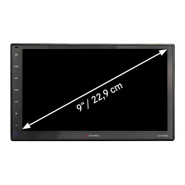 Zenec Z-N976 2-Din Autoradio, Multimediasystem mit 9“/22,9 cm Touchscreen